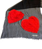 Moschino Silk Chiffon Heart Scarf