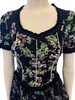 Blumarine Black & Purple Floral Dress