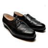 Black pebble leather oxford shoe