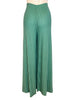 green chevron palazzo pants