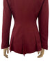 Back close up view-Mugler 1980s Burgundy Fishtail Jacket