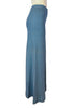blue knit chevron palazzo pants