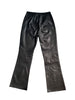 black leather pinstripe pants