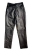 high waisted black leather pants