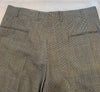 Back pocket view of men's deadstock grey herringbone wool trousers