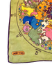 Peter Max Astrology Scarf-earth and space astrology pattern-zoomed in view bottom left corner of Peter Max logo