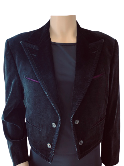 Comme des Garcons Mens Velvet Cropped Jacket – Screaming