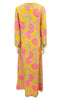 yellow & pink floral sparkle kaftan