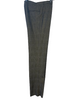 Side view of men's deadstock grey herringbone wool trousers