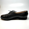 Black pebble leather oxford shoe