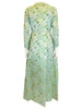green blue pastel floral brocade shimmer robe