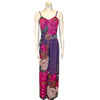 Front View jumper and belt only (Colorful Hanae Mori floral printed silk chiffon with bow collar and belt)