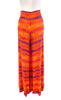 orange and purple knit chevron palazzo pants