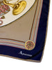 Close up of Aquascutum logo in corner of scarf