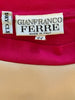 close up image of authentic "Gianfranco Ferre" label sewn into neck 
