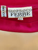 close up image of authentic "Gianfranco Ferre" label sewn into neck 