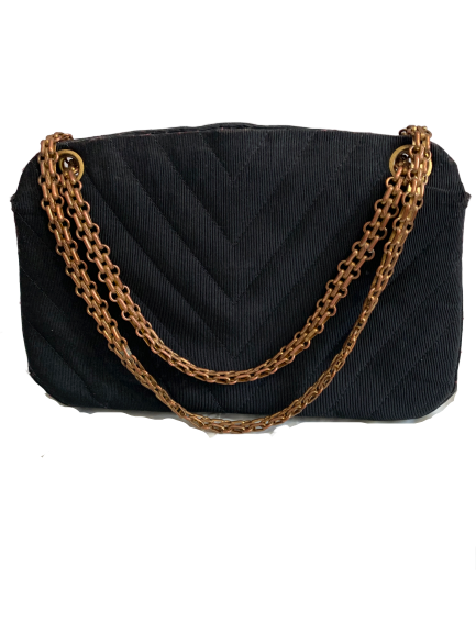 Chanel 1960s Black Chevron Quilted Kisslock Bag – Screaming Mimis Vintage  Fashion