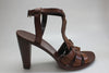 Max Mara Brown Leather Chunky Sandal